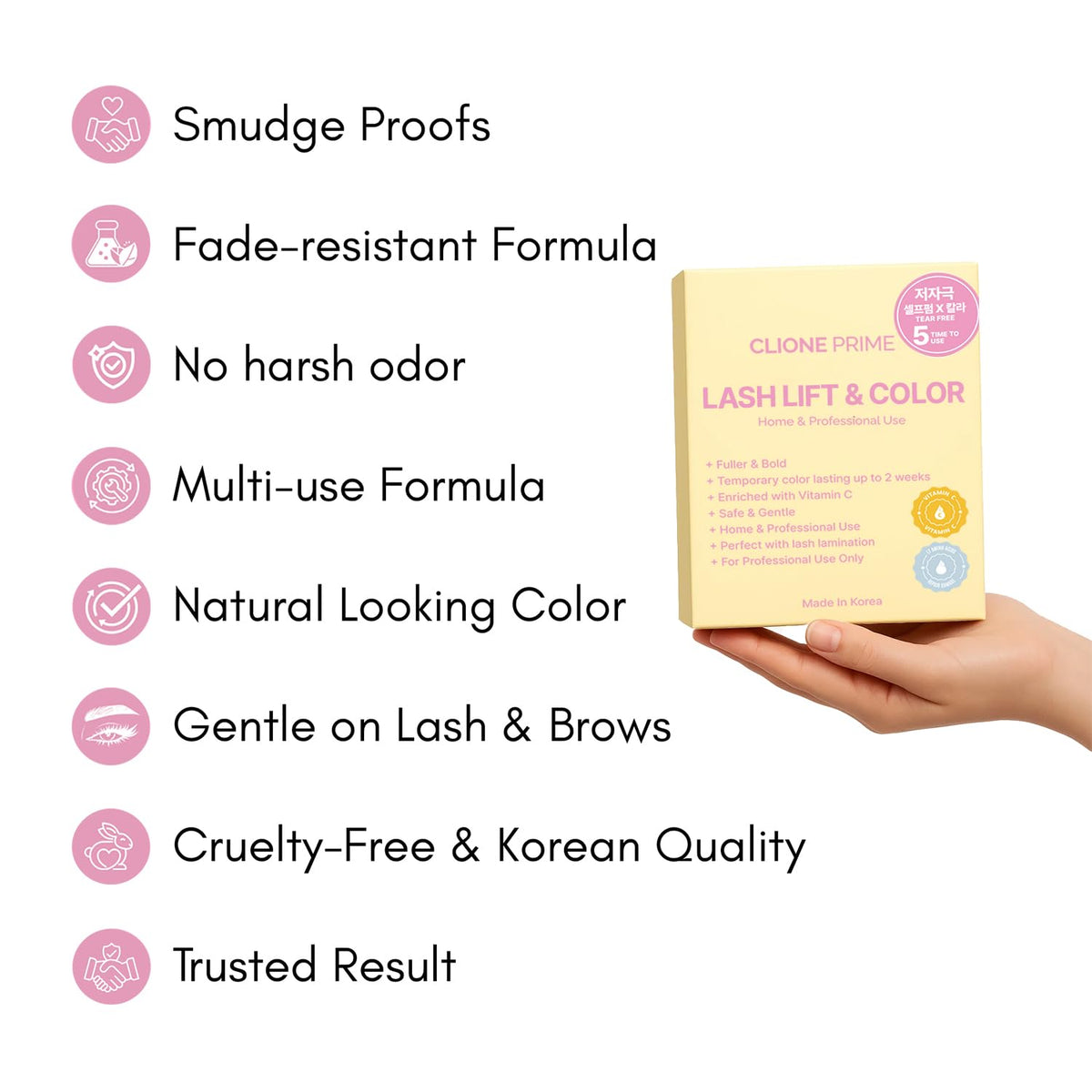 Korean At Home Lash Lift and Color Kit Temporary Eyelash - CLIONE PRIME Official Imagery - 5