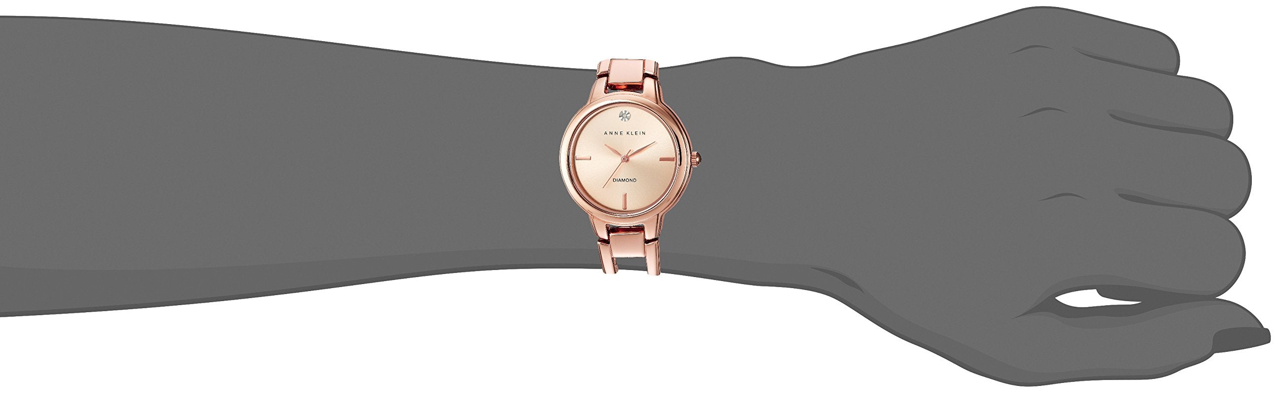 Anne Klein Women's Genuine Diamond Dial Bangle Watch - View 2