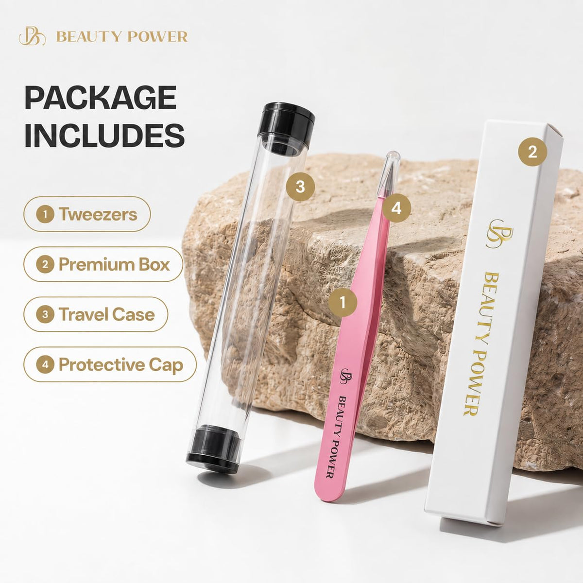Beauty Power Precision Pointed Tweezers Ingrown Hair Eyebrow - Beauty Power Official Imagery - 8