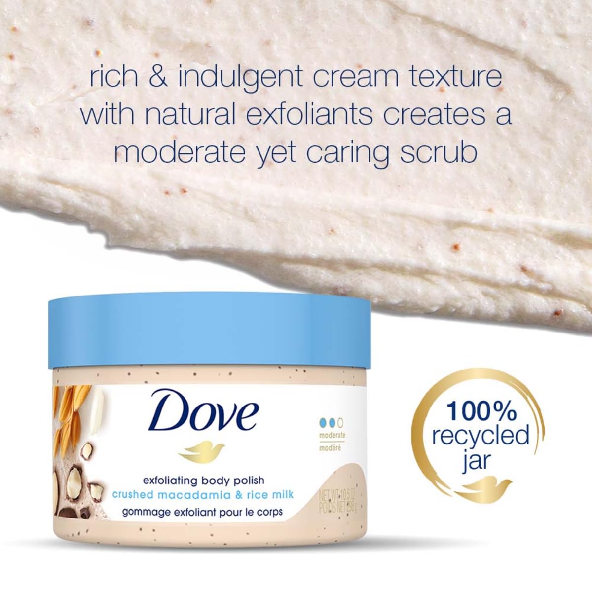 Elefair Tech Dove Scrub Macadamia & Rice Milk Reveals Visibly Smoother Skin - Elefair Tech Official Product View 6