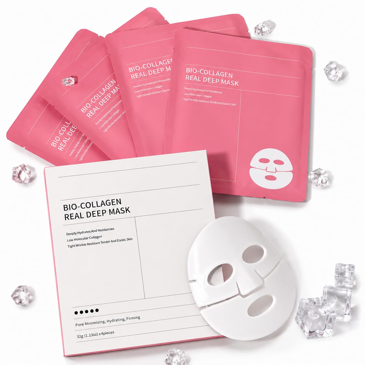 Bio Collagen Real Deep Mask, Daily Skincare Hydration Face Mask, - Generic