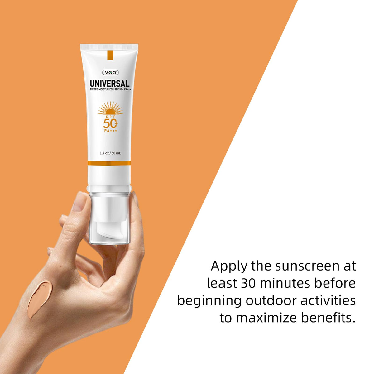 VGO Tinted Sunscreen for Face SPF 50 Hydrating Sun Essence - VGO Official Imagery - 5