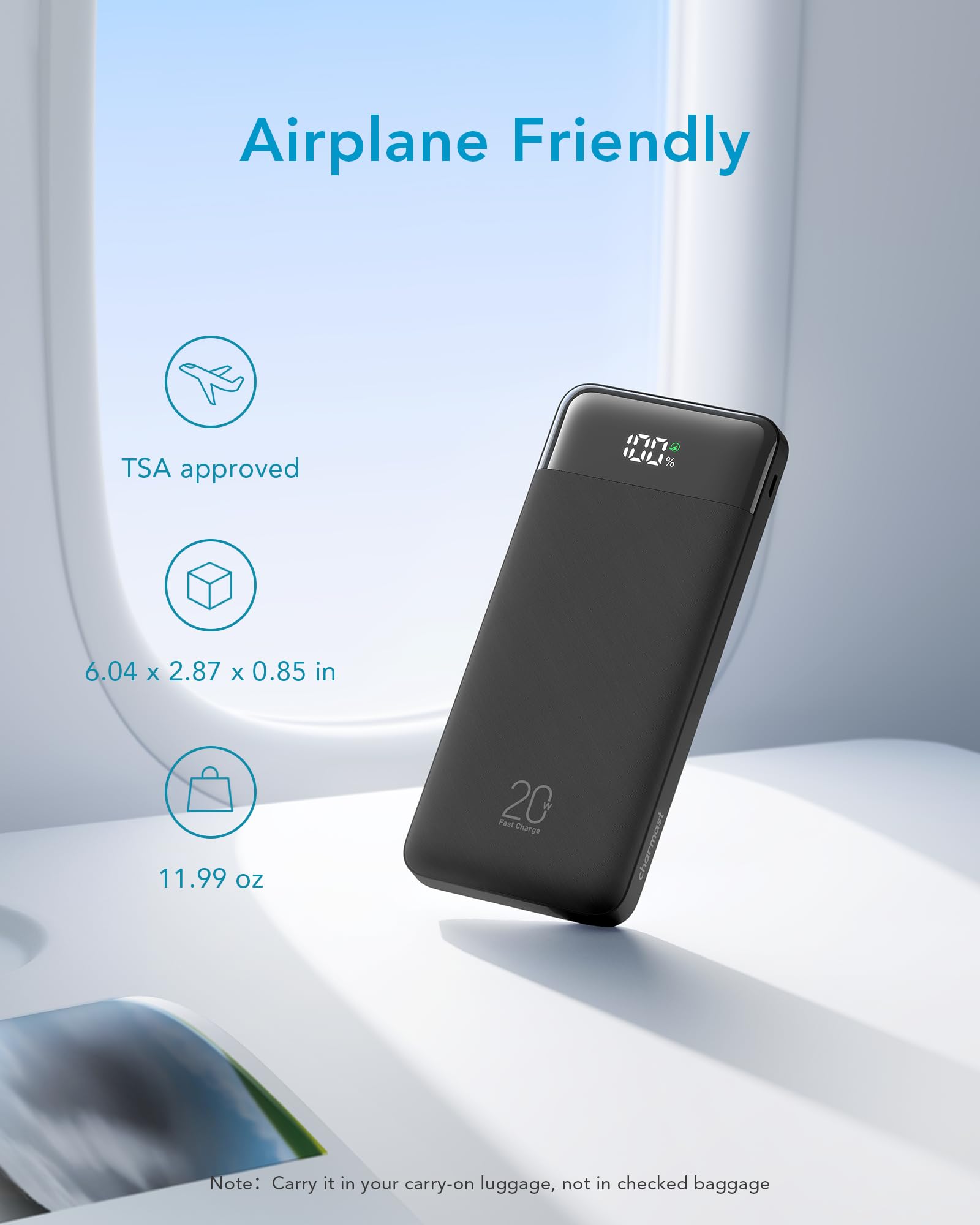 charmast Portable Charger Built in Cables 20000mAh Power - charmast Official Imagery - 8