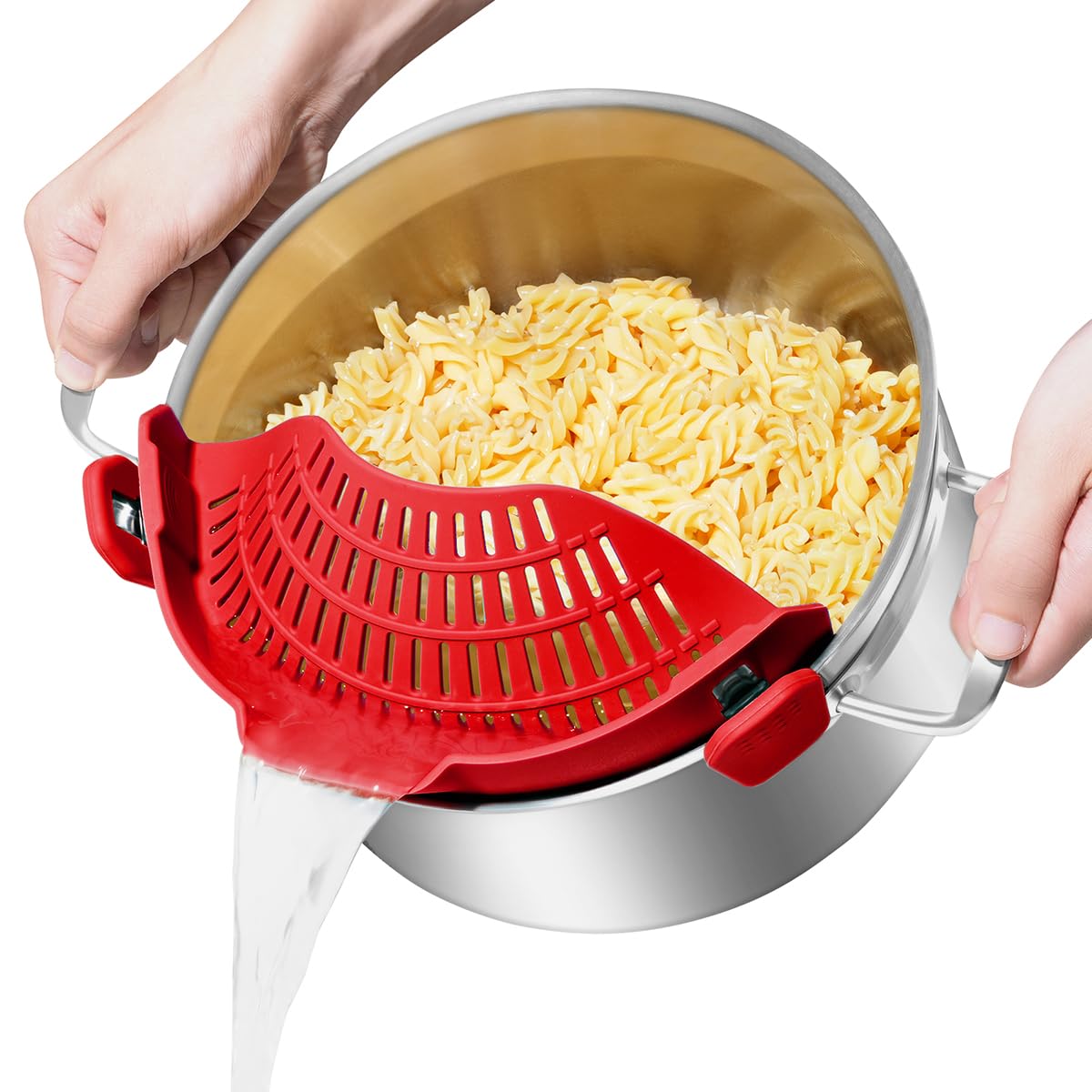 AUOON Clip On Strainer Silicone for All Pots, Standard 8.86 x 3.5 by AUOON - Angle View 9