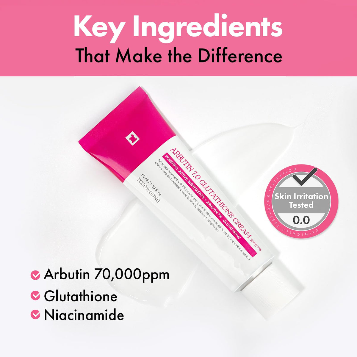 TOSOWOONG Radiance Clarity Duo Arbutin 7 Glutathione Cream - TOSOWOONG Official Imagery - 7
