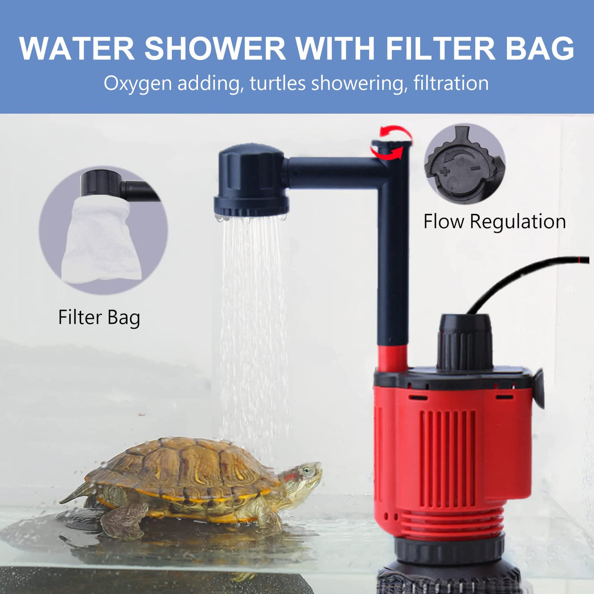 Aquarium Gravel Cleaner Siphon Kit 6 in 1 Automatic Fish - Carzos Official Imagery - 5