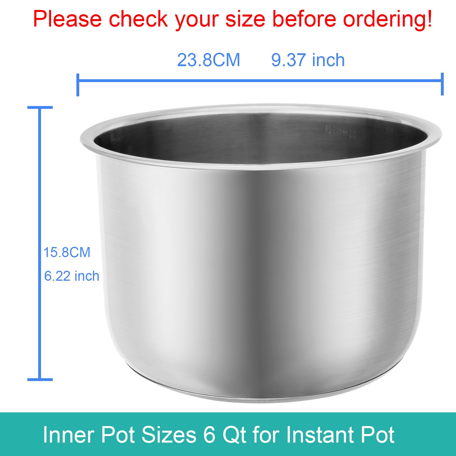 Siireemuu Stainless Steel Inner Pot for Instant Pot 6QT, Upgrade - Siireemuu Official Product View 2