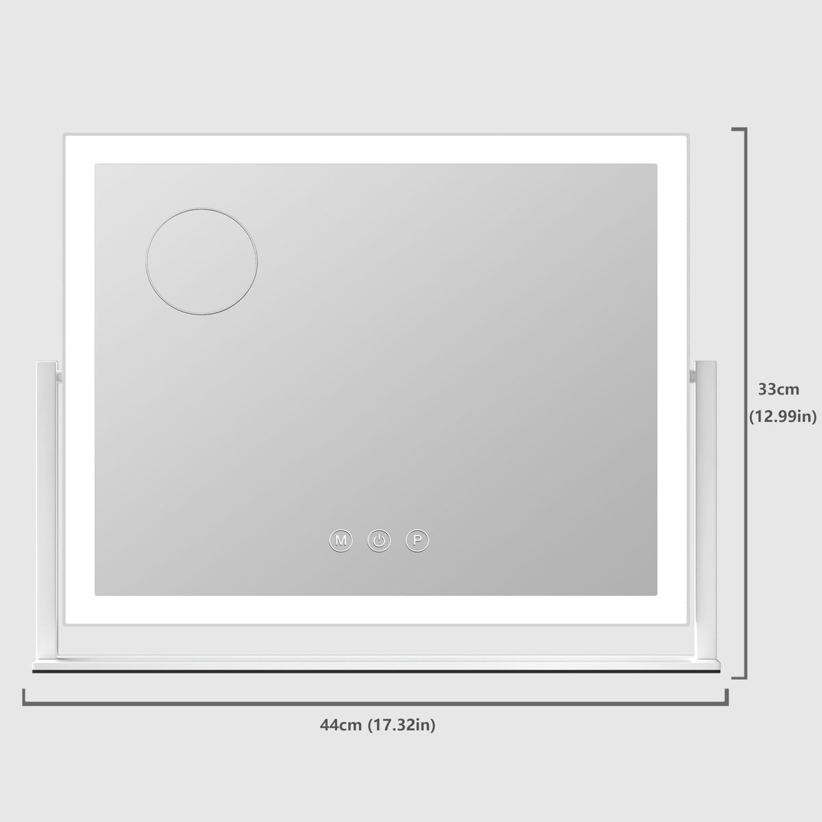 Gvnkvn 17 3 x13 in Lighted Makeup Mirror 10X Magnifiers - Gvnkvn Official Imagery - 3