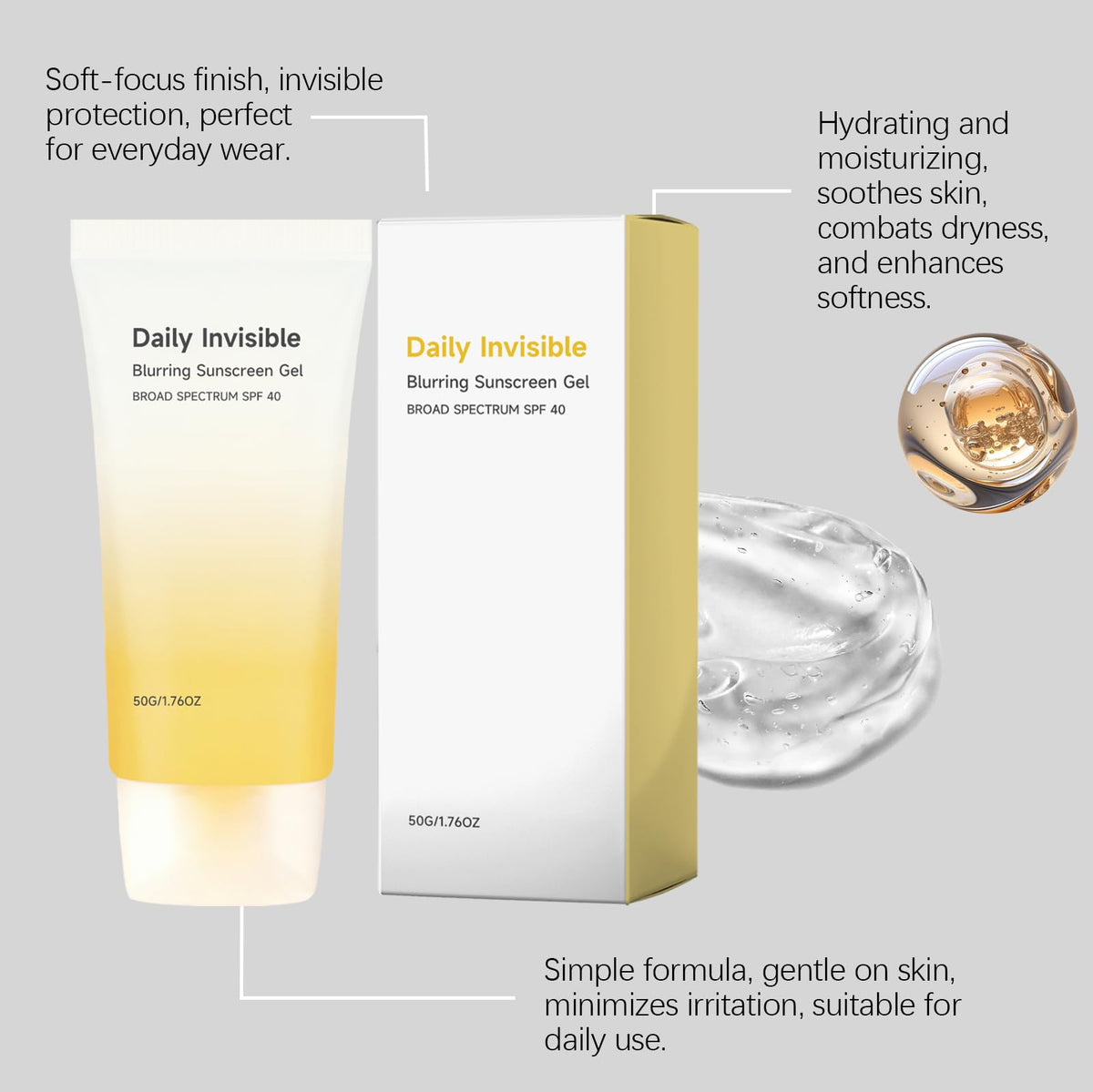 Sunscreen Duo SPF 30 Invisible Blurring Gel Moisture Cream 2 - Fkrhzbt Official Imagery - 5