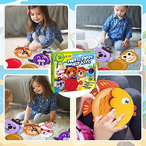 V-Opitos 12 Pack Paper Plate Arts and Crafts Kits for Kids - Product Imagery