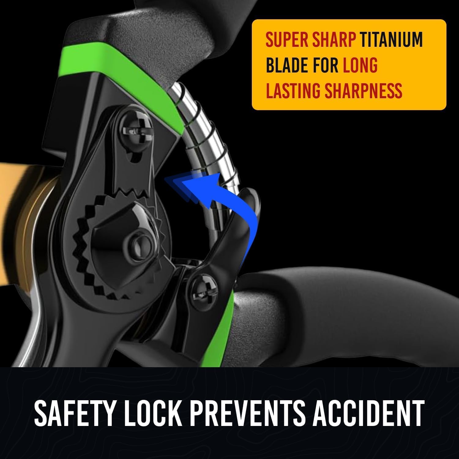 Craft911 ultra sharp Japanese steel pruning shears with ergonomic handles, designed for easy cutting and weak hand use.