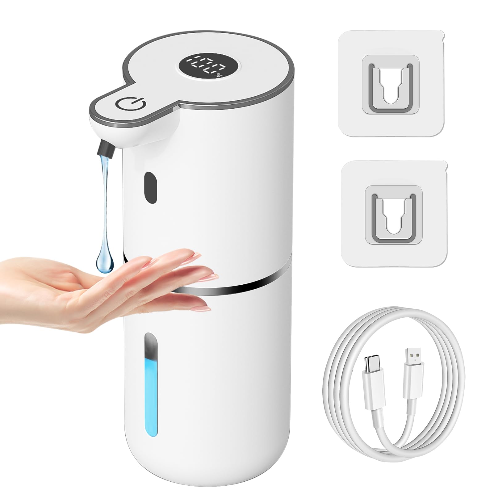 OHIFAST Automatic Liquid Soap Dispenser Touchless, USB Rechargeable Smart Hand S - OHIFAST Official Product View 1
