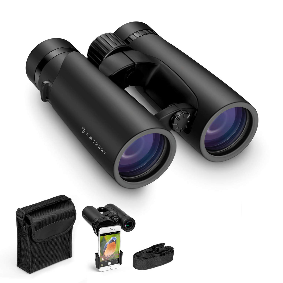 Amcrest 10x42 Roof Prism Binoculars for Adults HD - Amcrest Official Imagery - 1