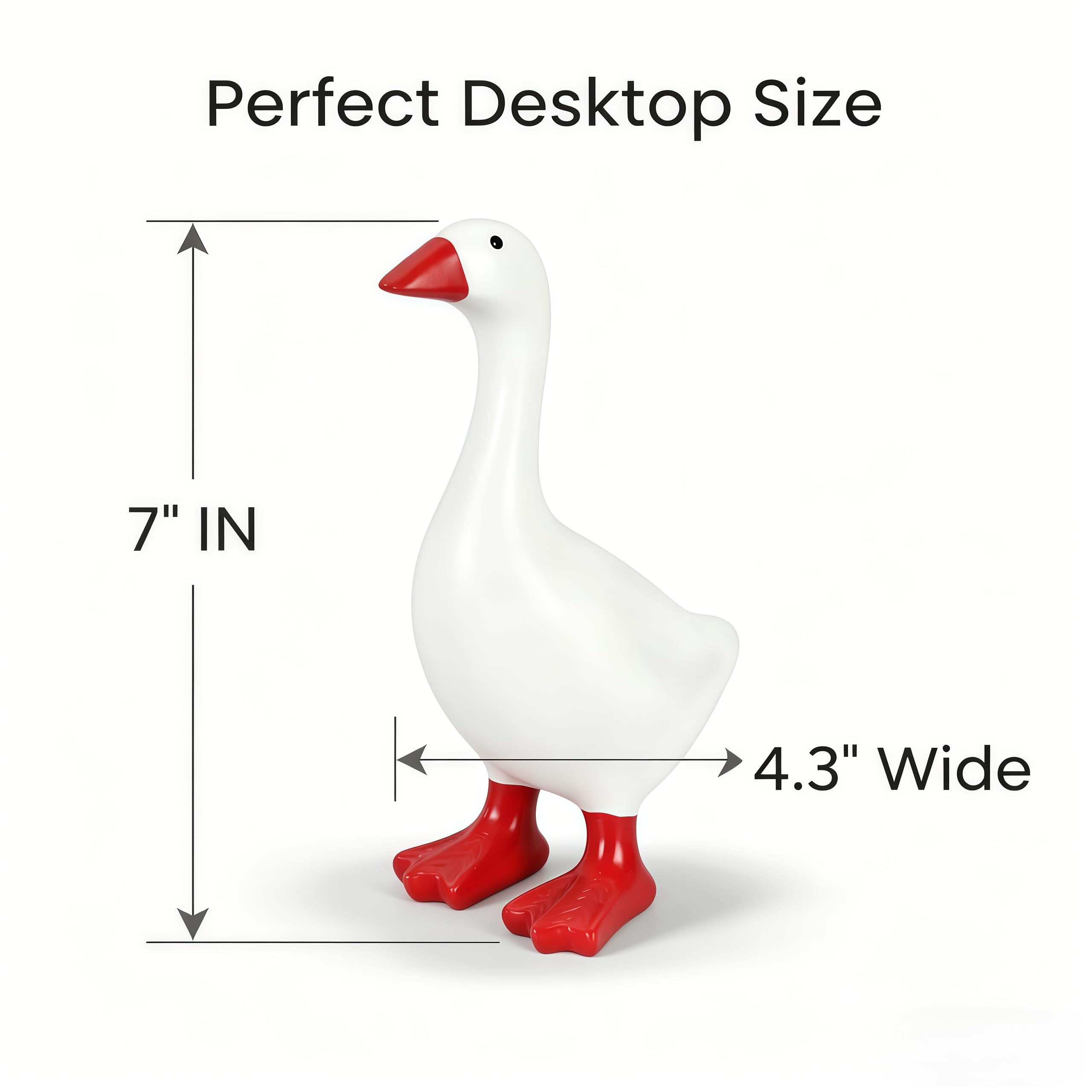 Desk Goose 7 Inch Mini Desktop Goose Statue Office Desk Decor - Generic Official Product View 2