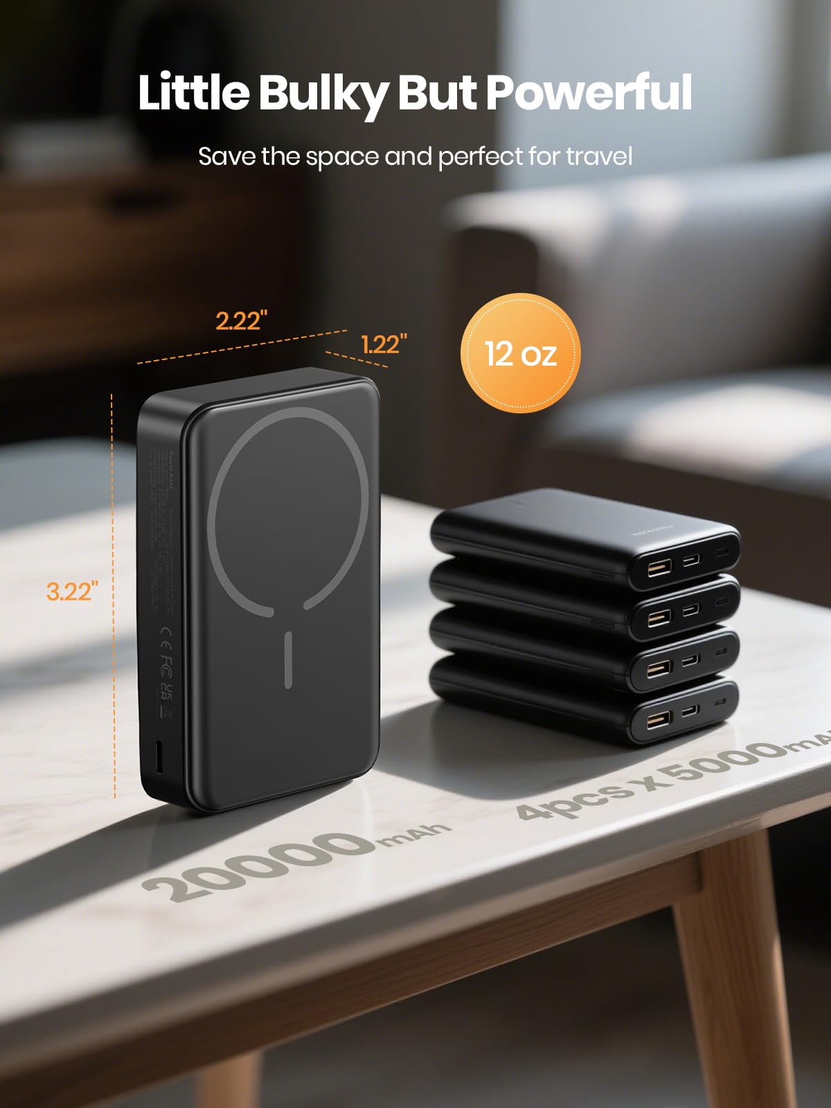 20000mAh Magnetic Power Bank for MagSafe Wireless Portable - Premium Selection Official Imagery - 8