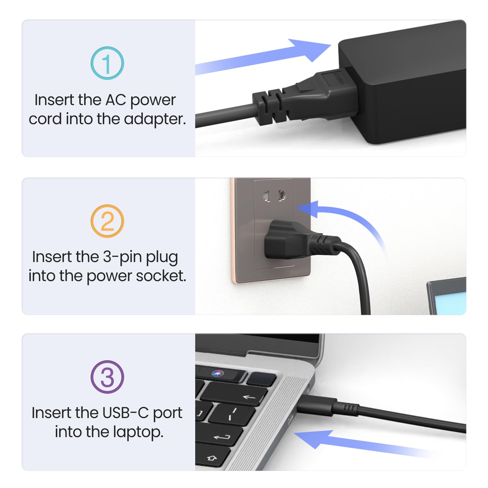Dzytnsy 65W USB C Laptop Charger for Lenovo ThinkPad Yoga IdeaPad