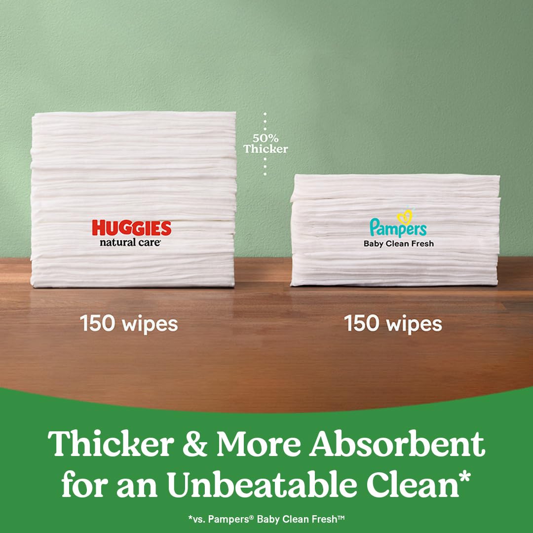 Huggies Natural Care Sensitive Baby Wipes, Unscented, Hypoalle... - Elefair Tech Official Product View 4