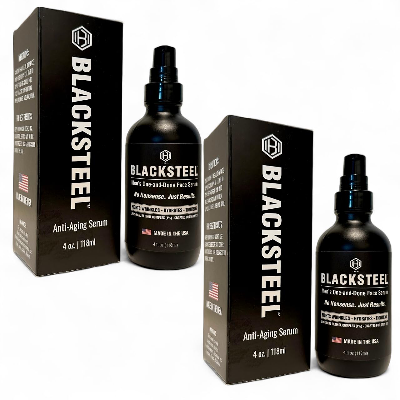 BLACKSTEEL Men's Anti - Aging Face Serum with Retinol & Hyalur - BLACKSTEEL Official Product View 9