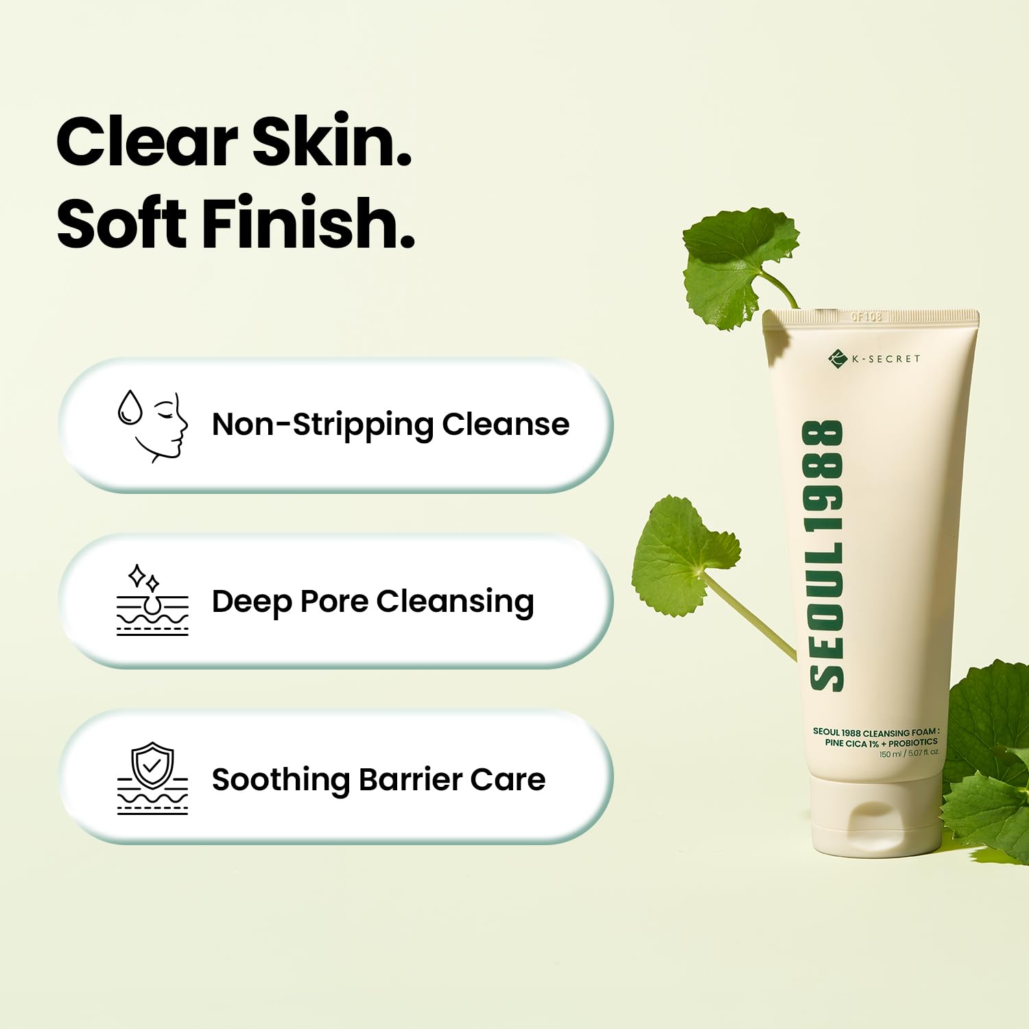 K-SECRET SEOUL1988 Cica Cleansing Foam, Deep Pore Cleanser, 5.07 - K-SECRET