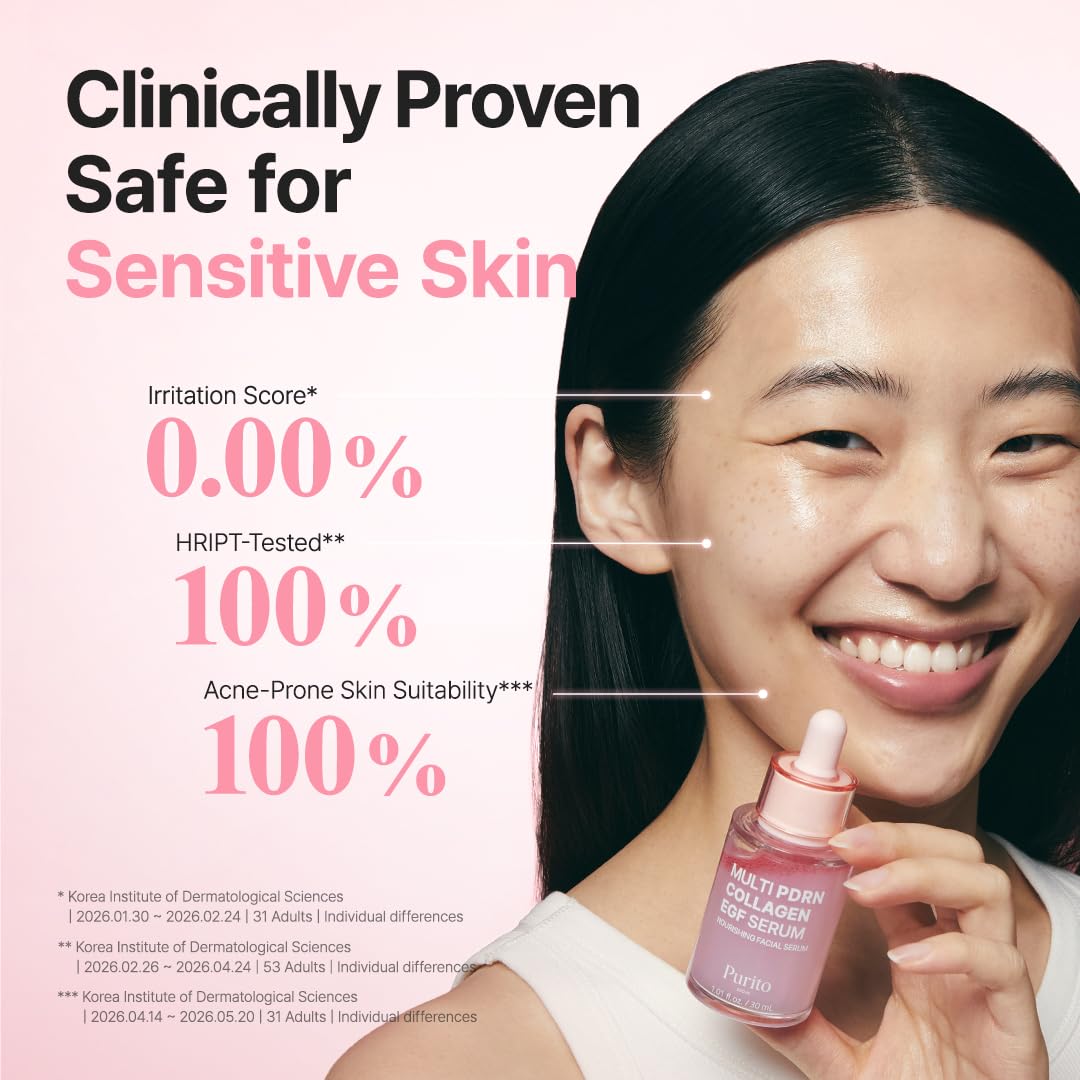 PURITO PDRN Collagen EGF Serum for Sensitive Skin 1 01 fl oz - PURITO Official Product Imagery - 6