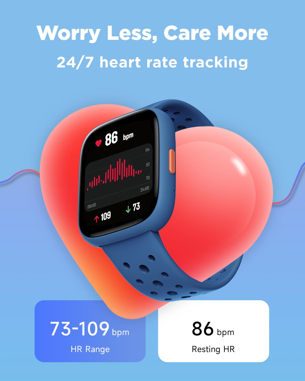 BIGGERFIVE Kids Smart Watch No Phone Needed, 1.8" Fitness Tracker Watc - View 5