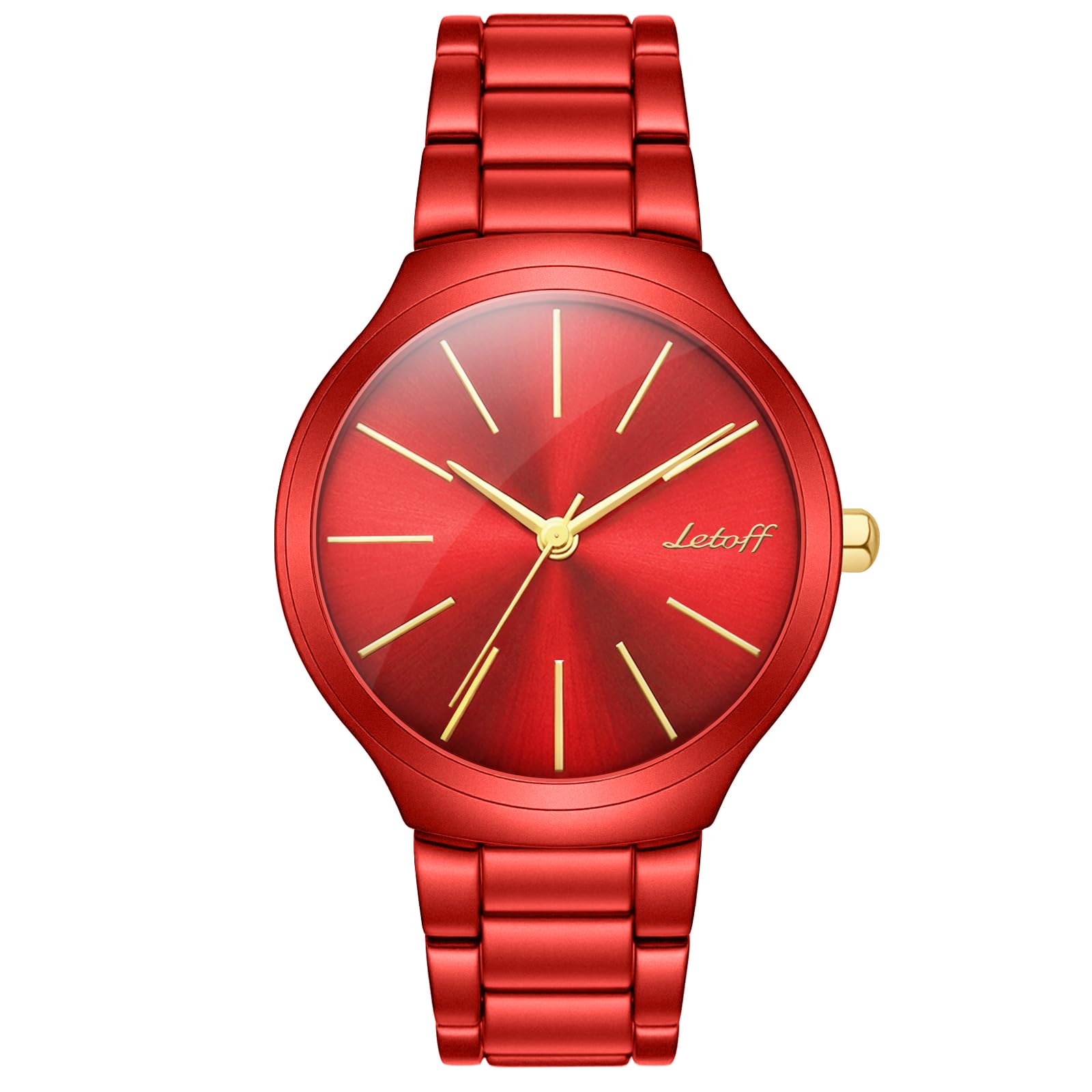 Letoff Women's Watch Interchangeable Metal Strap (No Tools - Product Imagery