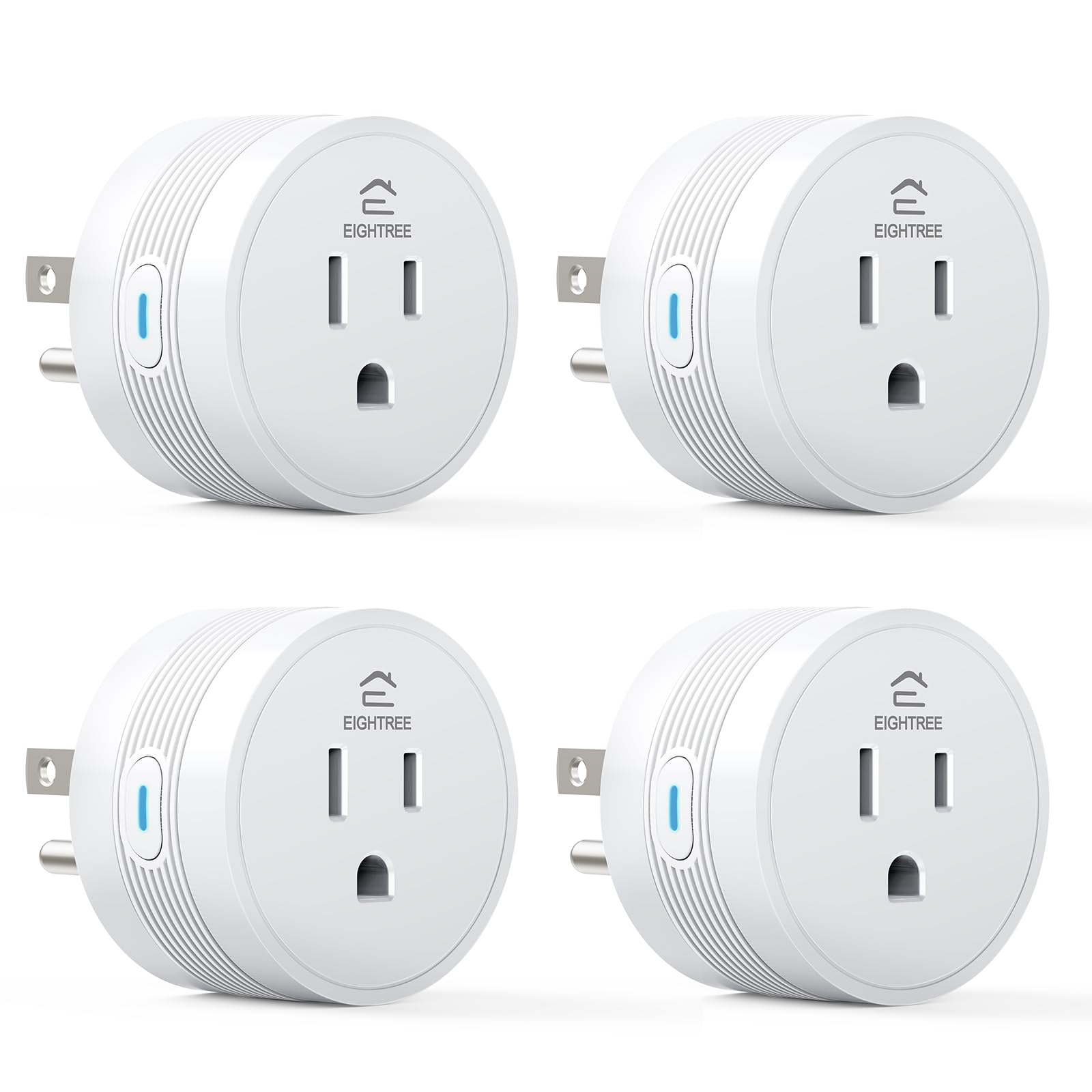 EIGHTREE 15A Smart Plug Works with Alexa & Google Home, Smart Outlet 4 Pack - EIGHTREE Official Product View 2