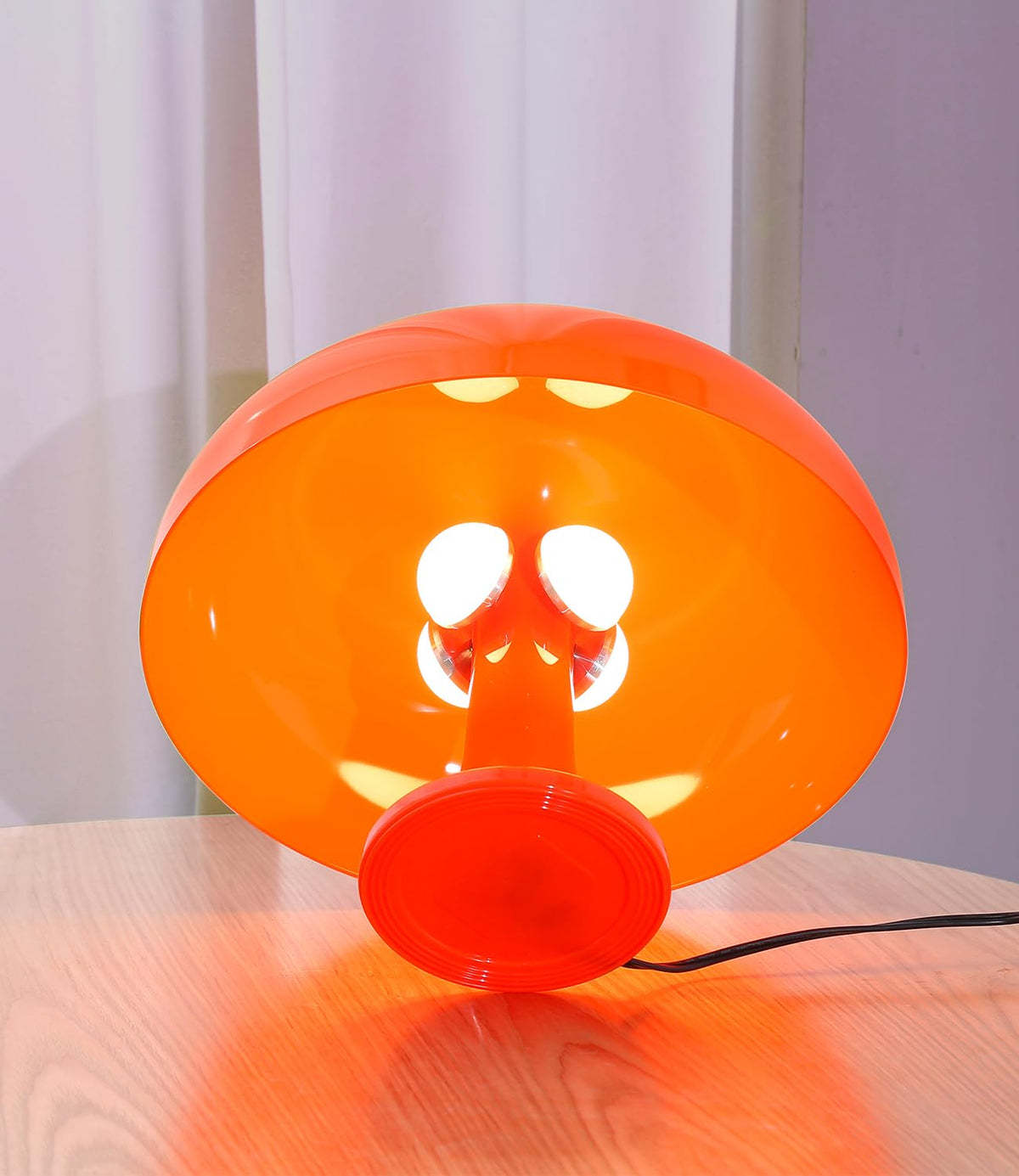 Orange Mushroom Lamp Mid Century Modern Table Lamp for - Anykonio Official Imagery - 4