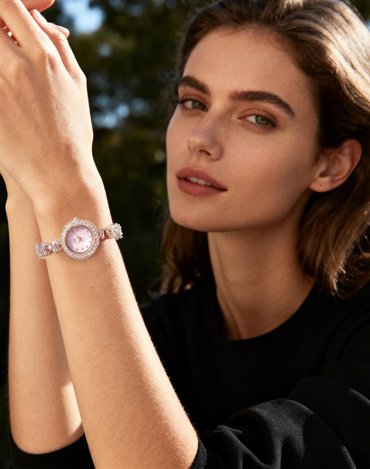 OPK Womens Rose Gold Silver Pink Bracelet Waterproof Luxury - OPK Official Imagery - 5