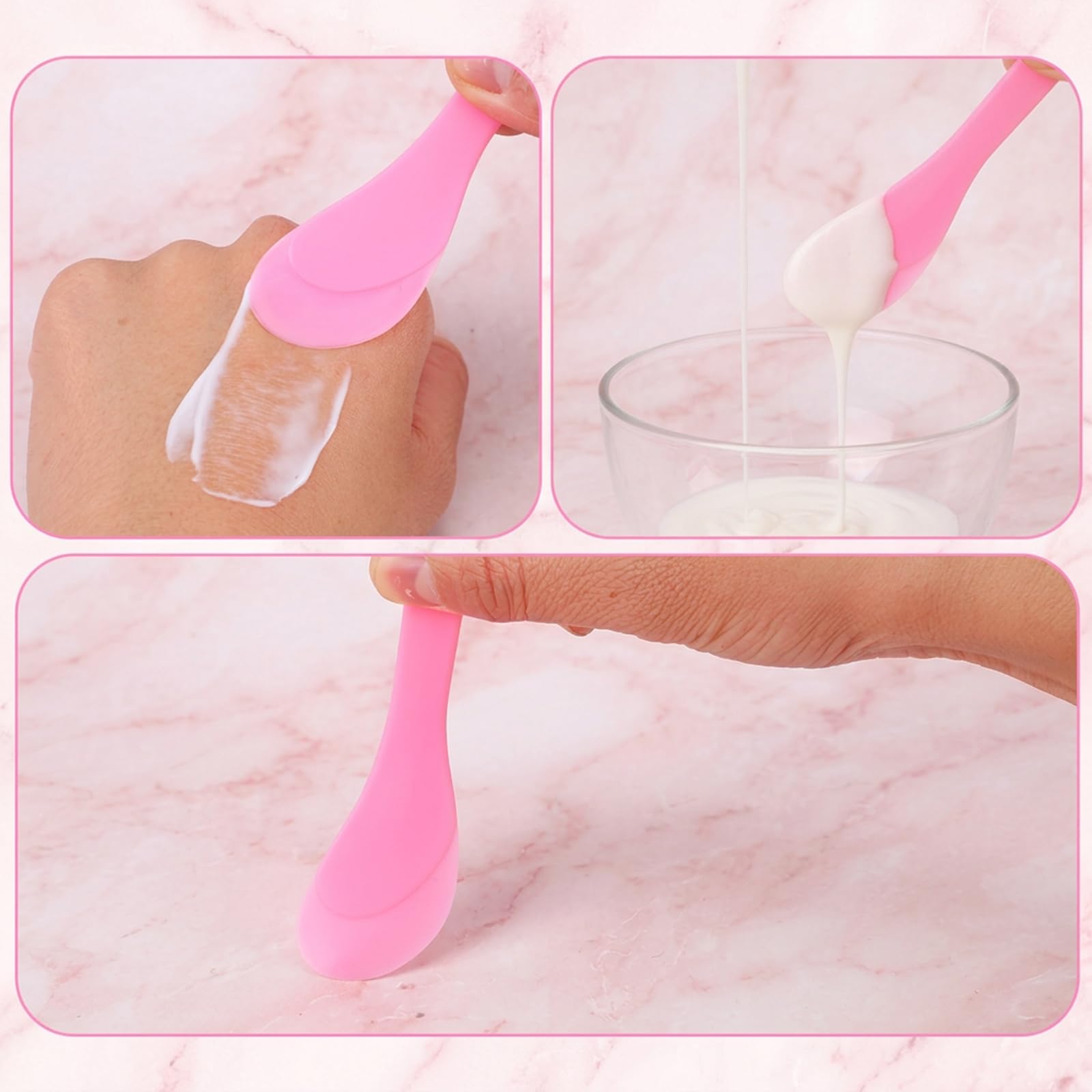 9Pcs Makeup Cosmetic Spatula Reusable Lotion Skincare Spatula - Fosaseua