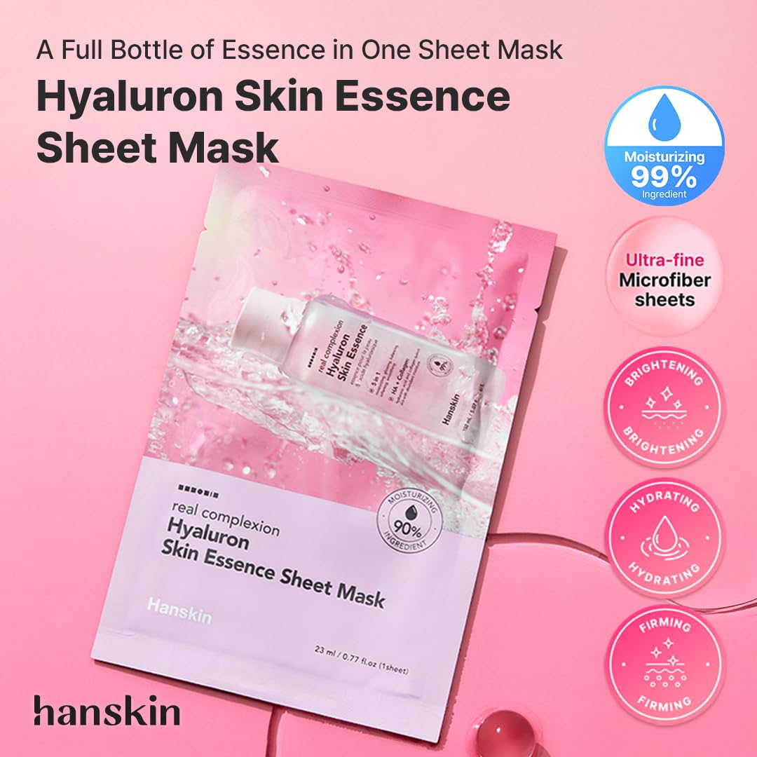 Hanskin Pink Hyaluron Complete Care Set – Skin Essence, Pink - Hanskin