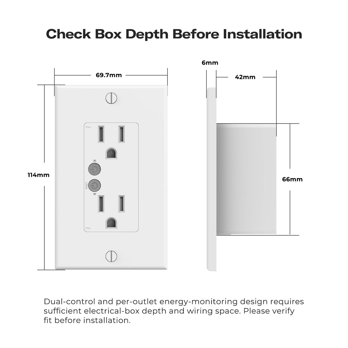 THIRDREALITY Smart Wall Outlet Dual Independent Control for - THIRDREALITY Official Imagery - 3