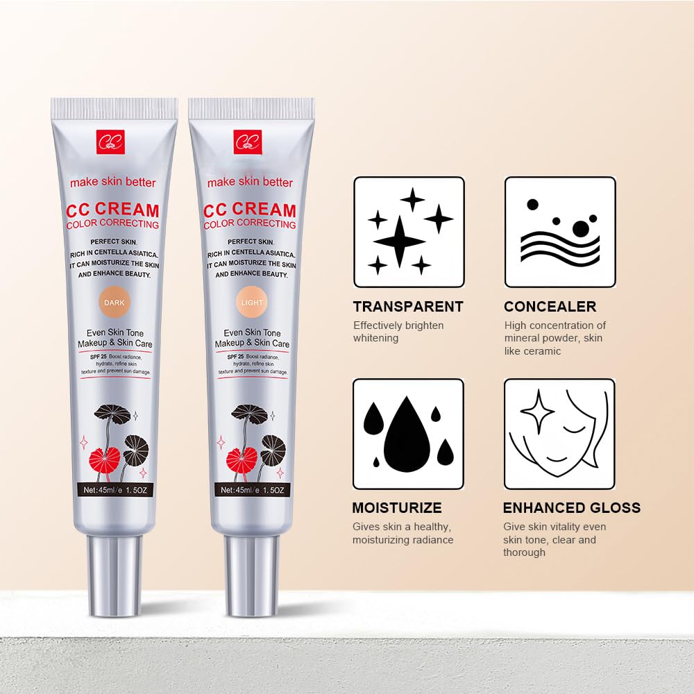 Color Correcting CC Cream with SPF 25 Coverage Lightweight - Fovcos Official Imagery - 4