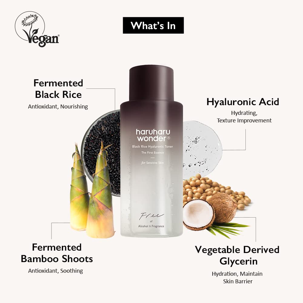 haruharu wonder Black Rice Hyaluronic Toner for Sensitive Skin, - HARUHARU