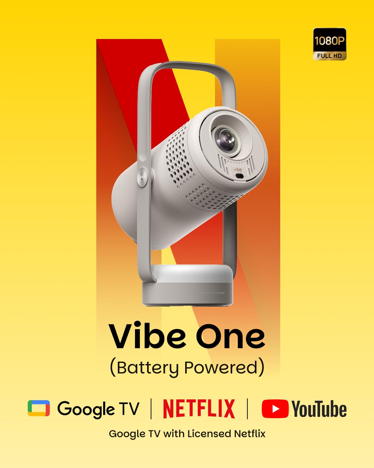 XGIMI Vibe One Battery Powered 1080P Smart Portable Projector - View 2