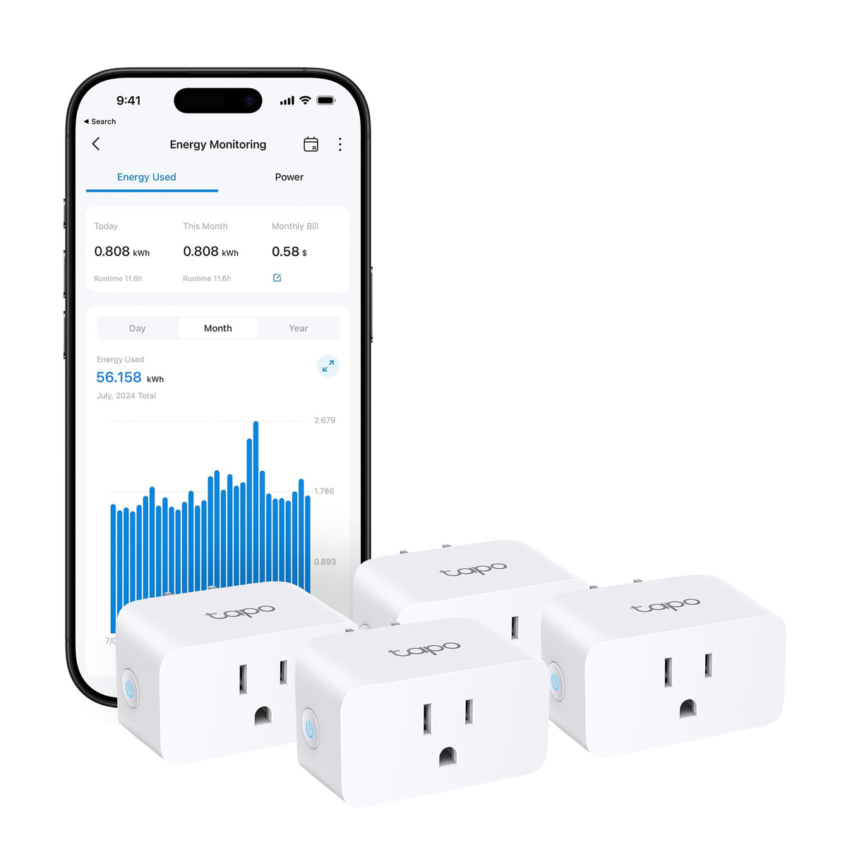 Tapo Smart Plug Matter Compatible Energy Monitoring P110M - Tapo Official Imagery - 2