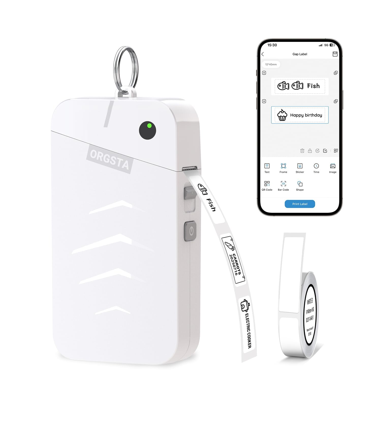 ORGSTA S001 Label Maker Machine with Tape, Portable Bluetooth Lab - ORGSTA Official Product View 10