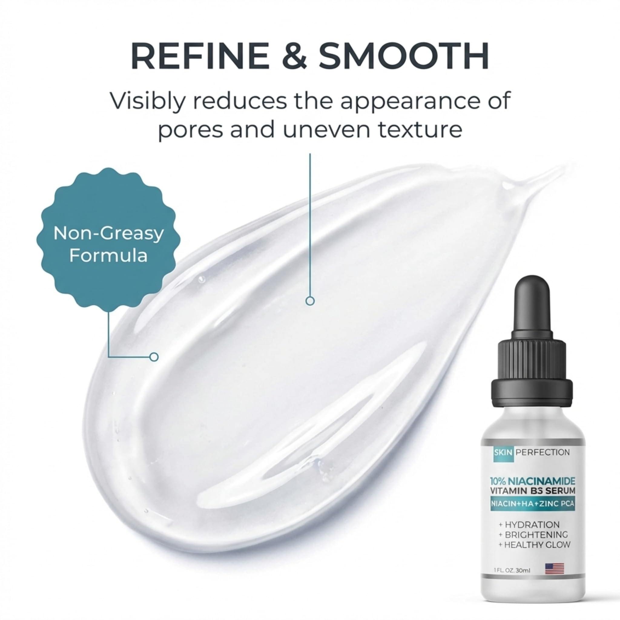 Niacinamide Serum for Face 10% with Zinc, Dark Spot &amp; Pore, - Skin Perfection