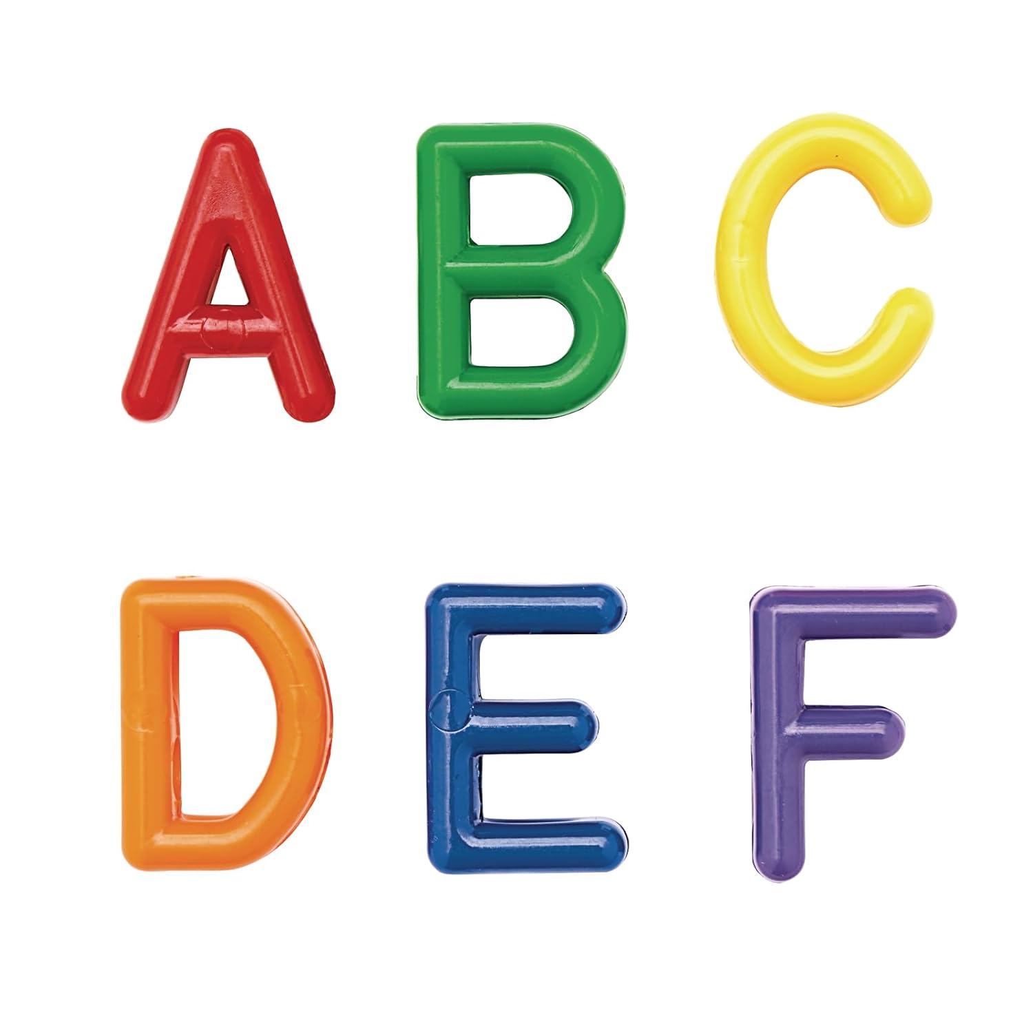 Colorations LETBD Big Letter Beads in vibrant plastic, 300-piece set for arts and crafts projects and educational activities.