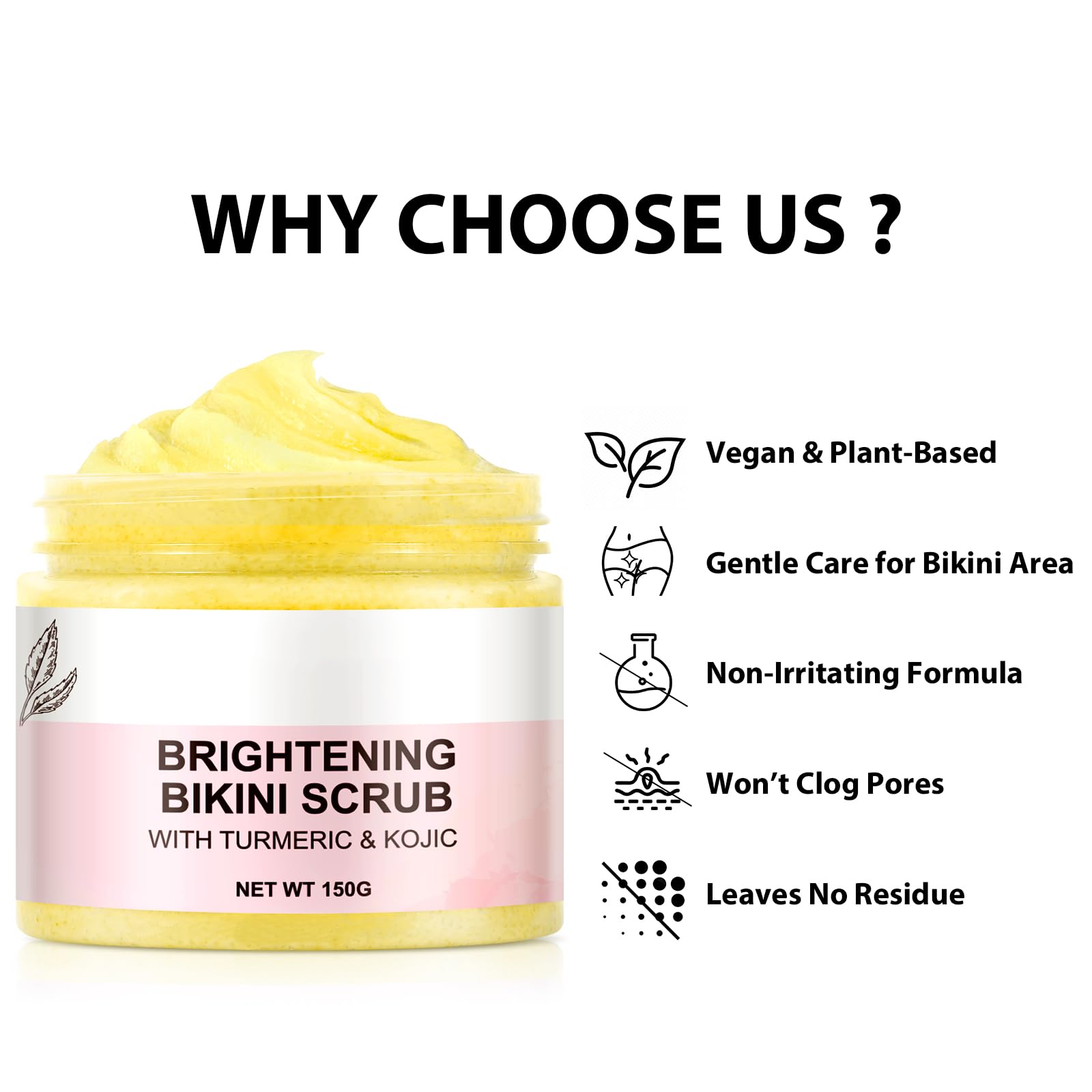 GUOYAOLIFU Bikini Area Exfoliator with Turmeric,Ingrown Hair & Razor Bump Scrub - GUOYAOLIFU Official Product View 5