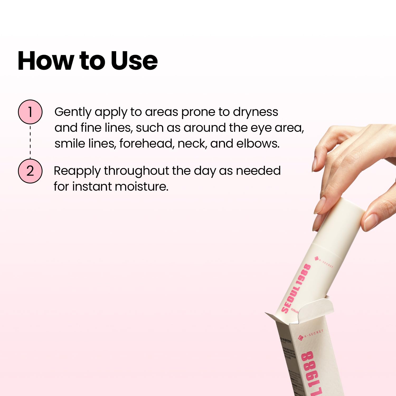 K-SECRET SEOUL1988 Collagen Multi Balm Stick for Under-Eyes & Smile lines - K-SECRET Official Product View 7