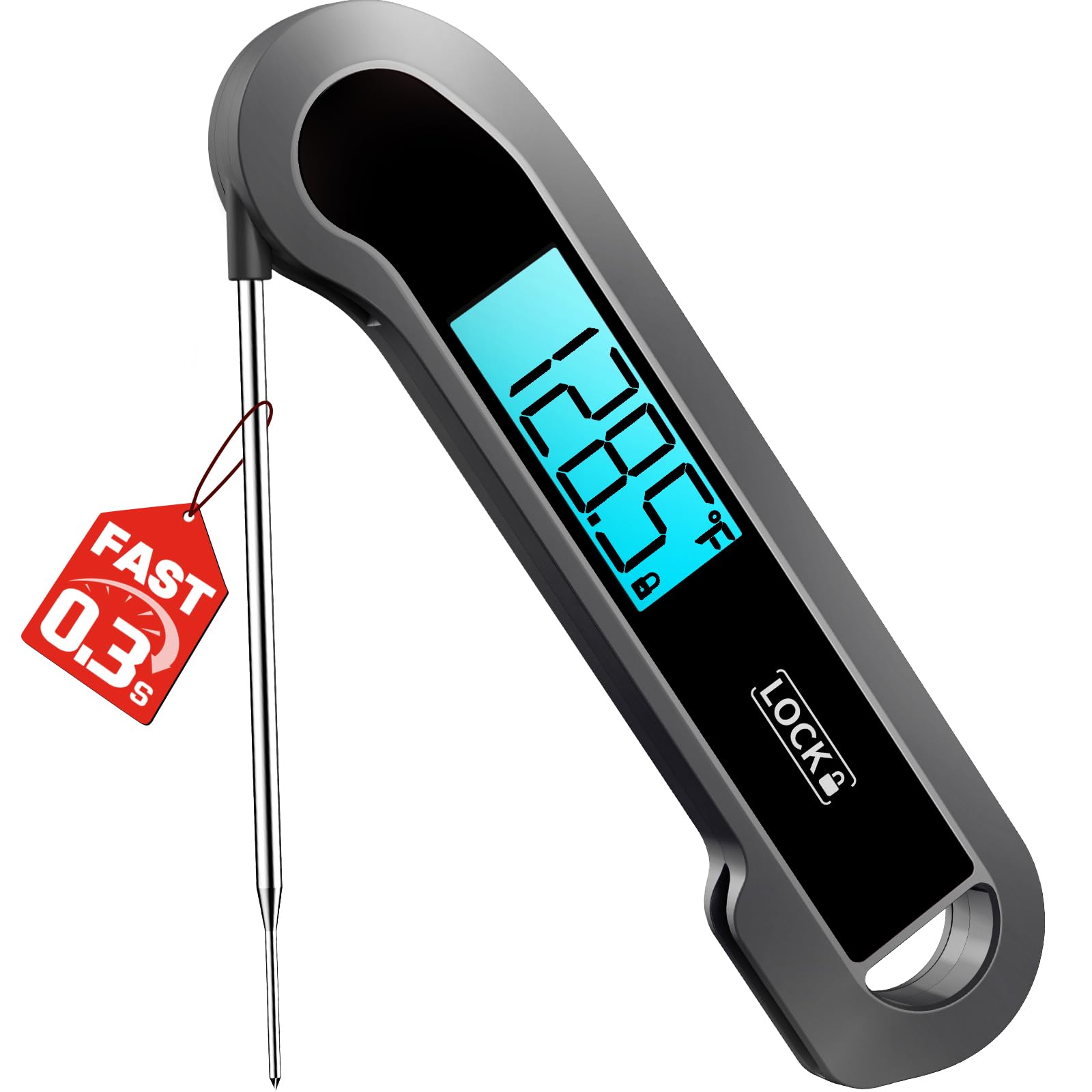 ONFIKY Instant Read Meat Thermometer Digital, 1-2 Sec, Food, Cook by ONFIKY - Angle View 10