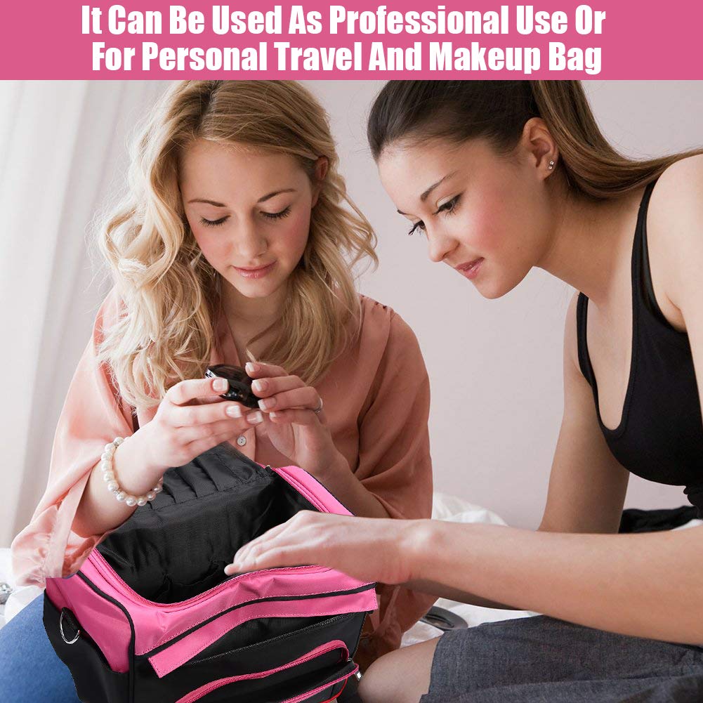 xuuyuu cosmetic case for hairdressing tools, portable salon organizer with shoulder strap and large capacity for stylists.