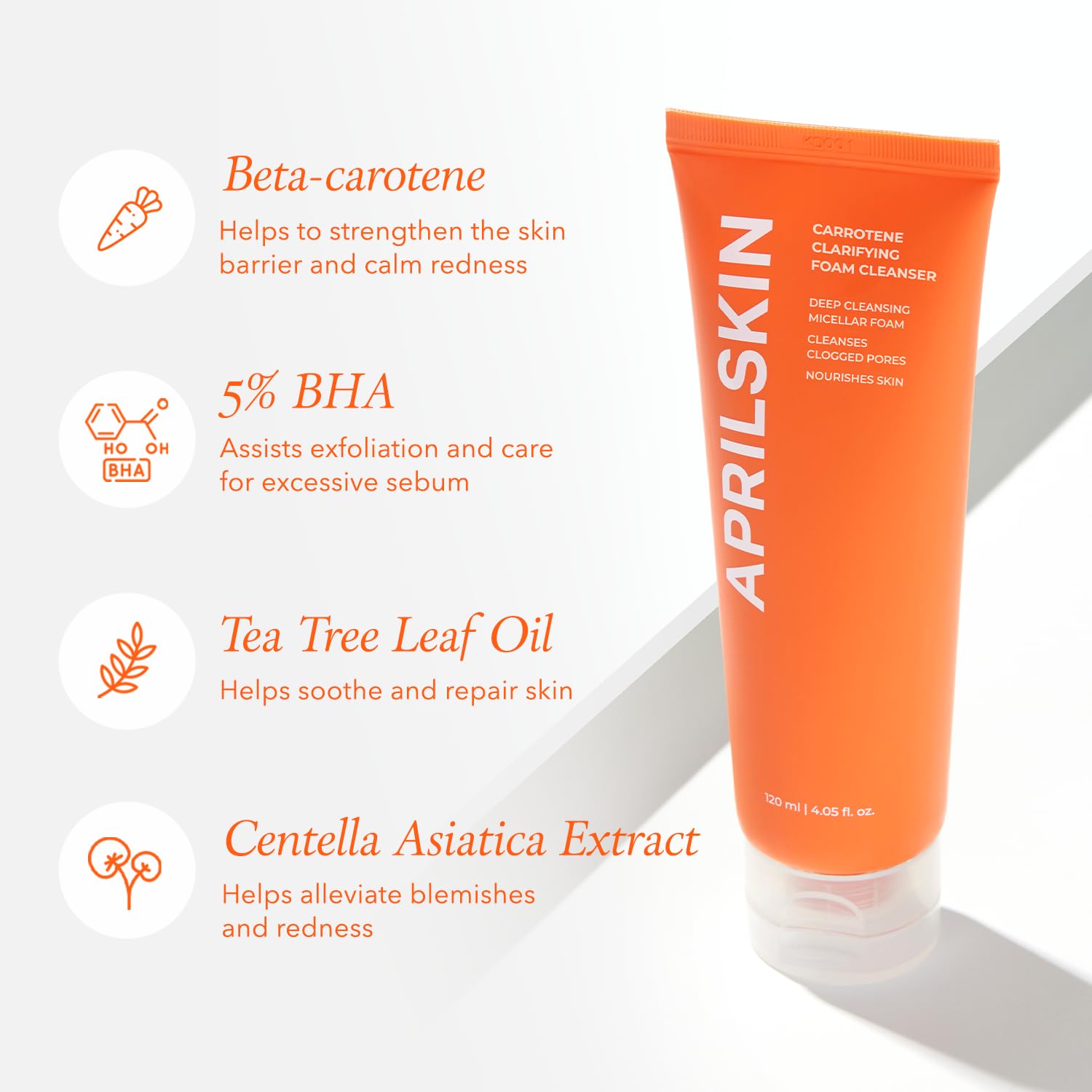 Aprilskin Carrotene Clarifying Foam Cleanser - APRILSKIN