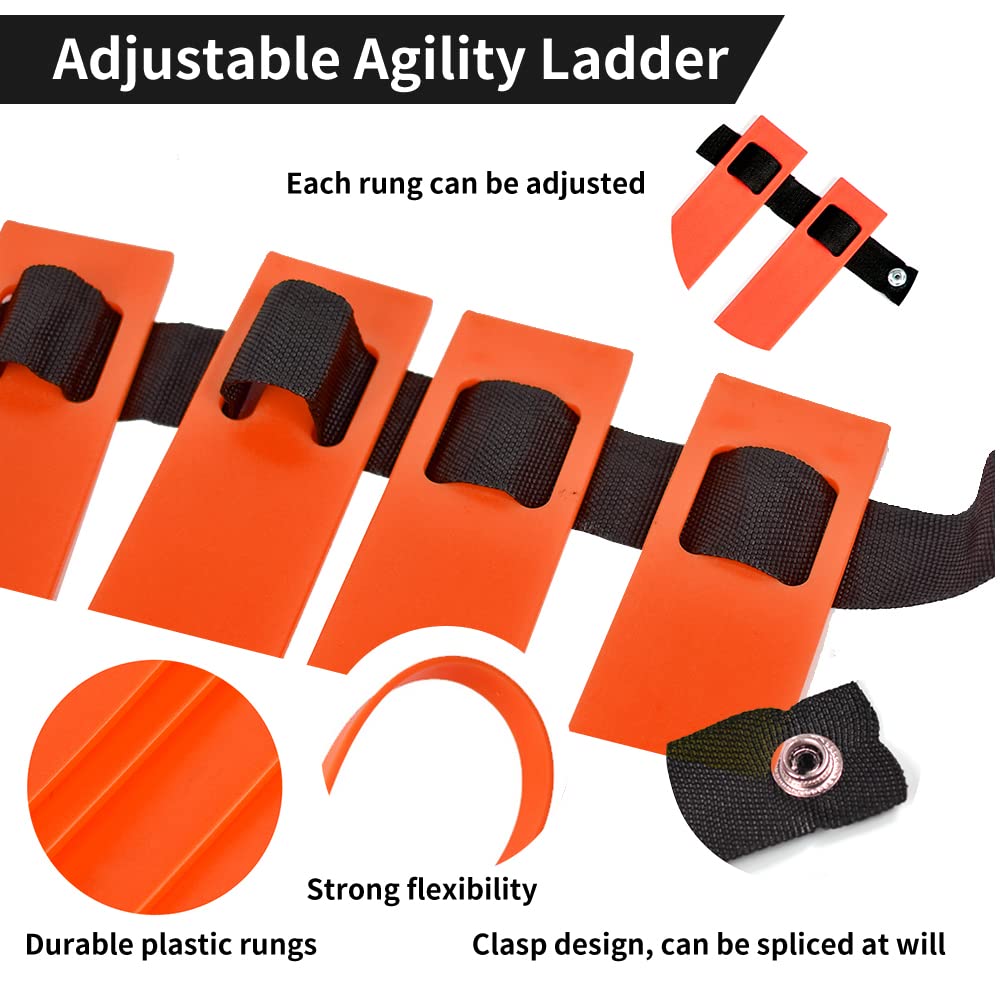 TNZMART Agility Ladder and Disc Cones Training Set - TNZMART Official Imagery - 5
