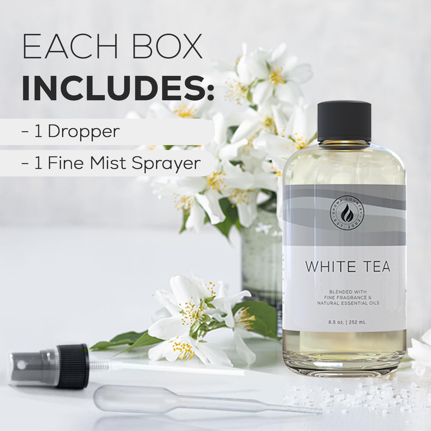 Aroma Country White Tea Diffuser Oil Refill 8.5 Fl Oz
