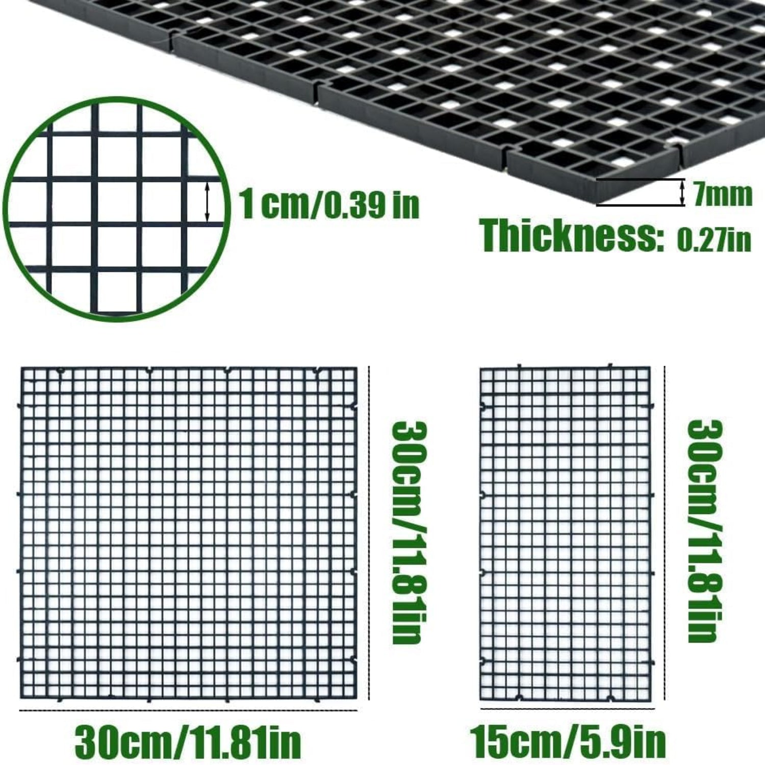 LINLAN 4-piece plastic aquarium grid and fish tank divider, 5.9x11.8 inches, for separating fish in the aquarium.