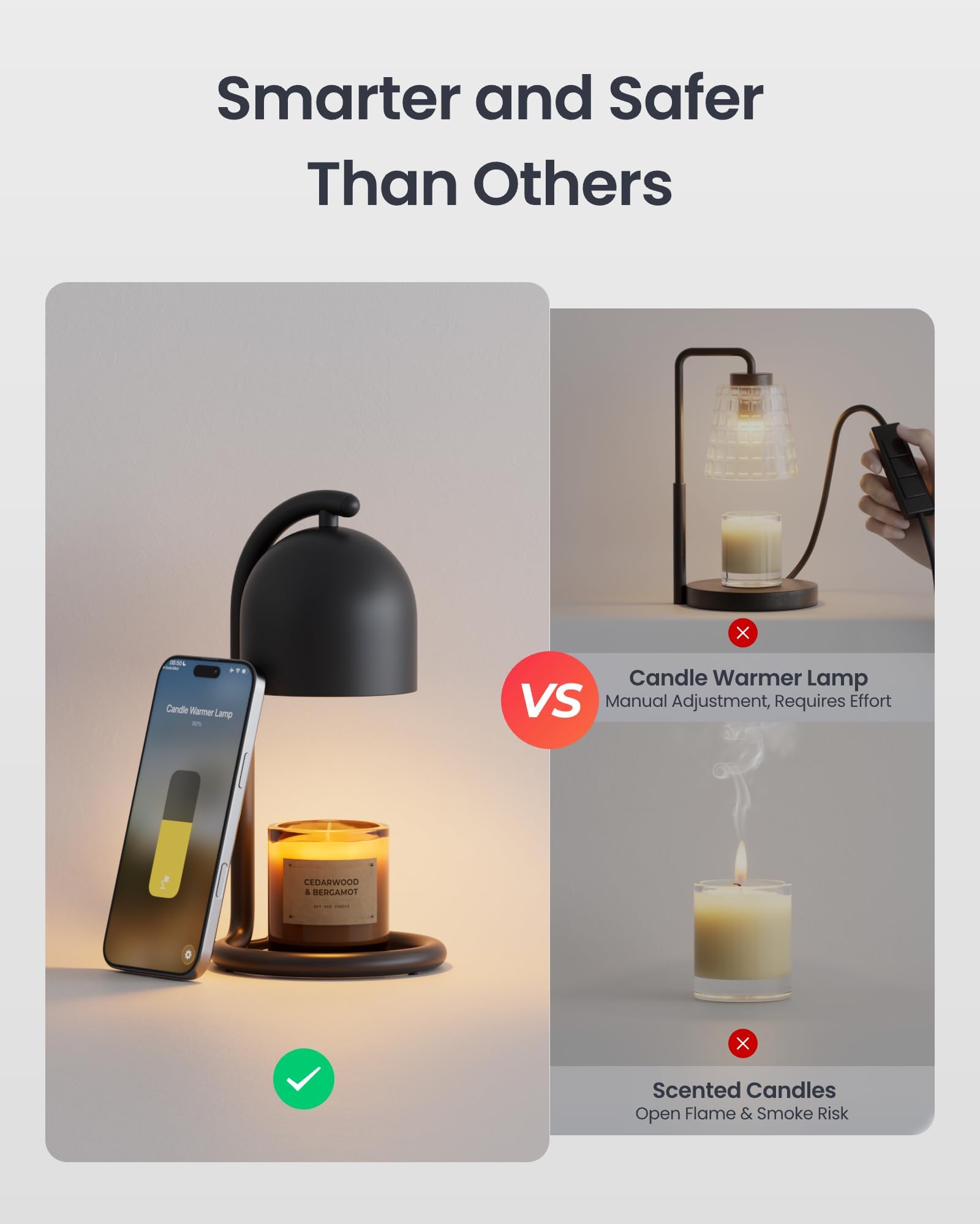SwitchBot Smart Candle Warmer Lamp App & Voice Control, Flameless - SwitchBot Official Product View 5