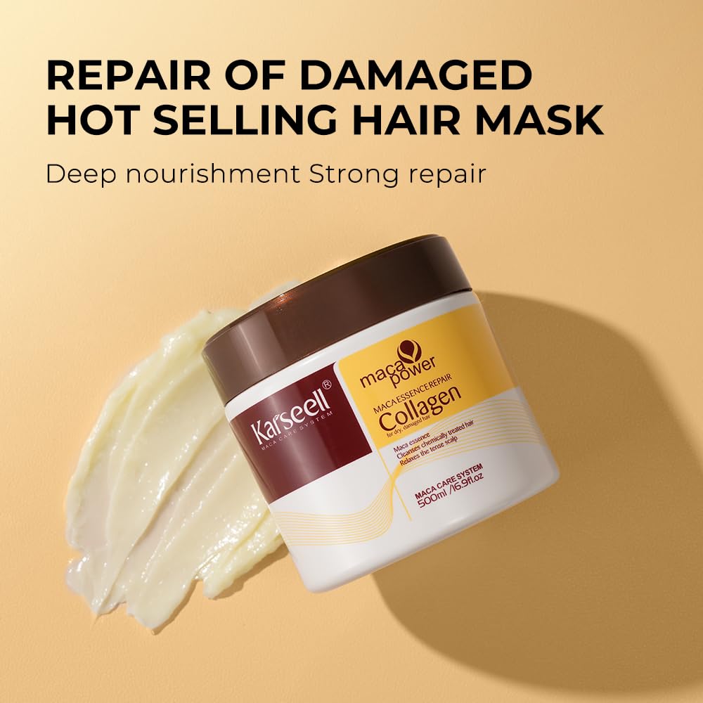 Karseell Collagen Hair Mask Argan Oil Set for Dry Damaged - Karseell Official Imagery - 4