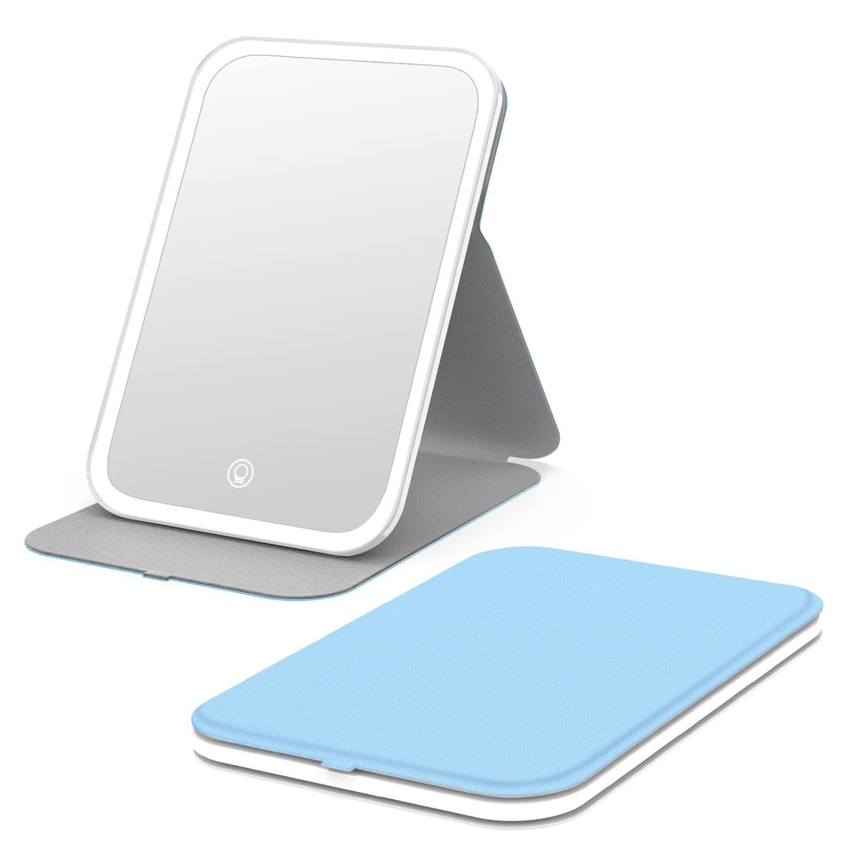 Kintion Travel Makeup Mirror Portable LED Lighted Folding - Kintion Official Imagery - 1